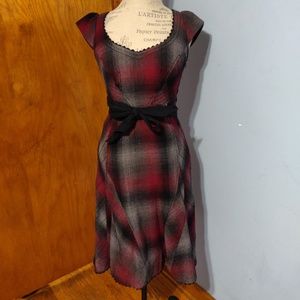 Gorgeous Plaid Floreat Anthropologie Dress NWOT